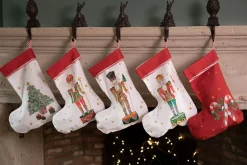 Clayre u0026 Eef Clayre & Eef Kerstsok Decoratie Kerstsok 30X40 Cm Rood Katoen Zuurstok Kerst Kerstsok Hanger Cheap