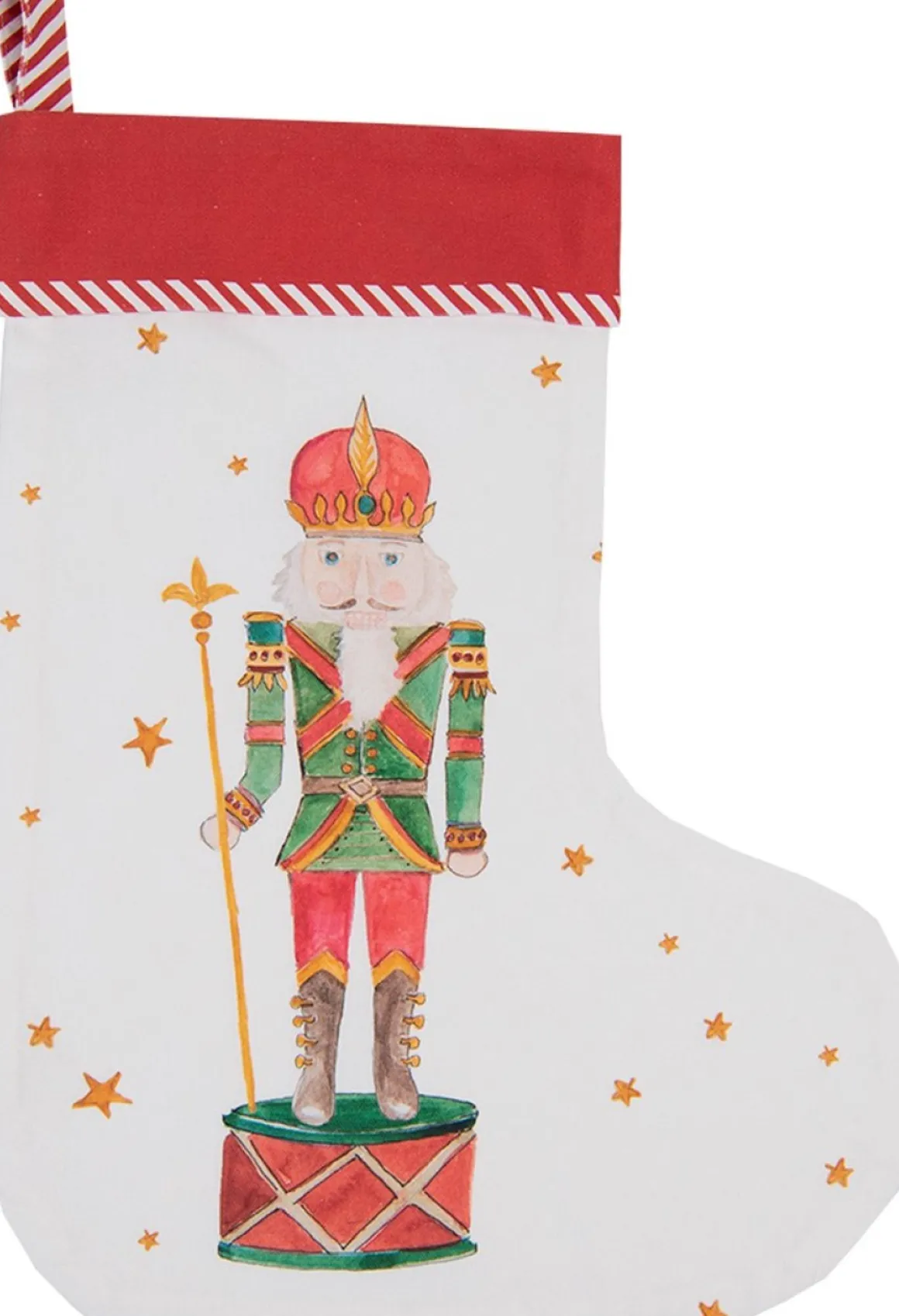 Clayre u0026 Eef Clayre & Eef Kerstsok Kerstsok 30X40 Cm Wit Rood Katoen Notenkraker Hot
