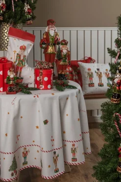 Clayre u0026 Eef Clayre & Eef Kerstsok Kerstsok 30X40 Cm Wit Rood Katoen Notenkraker Hot