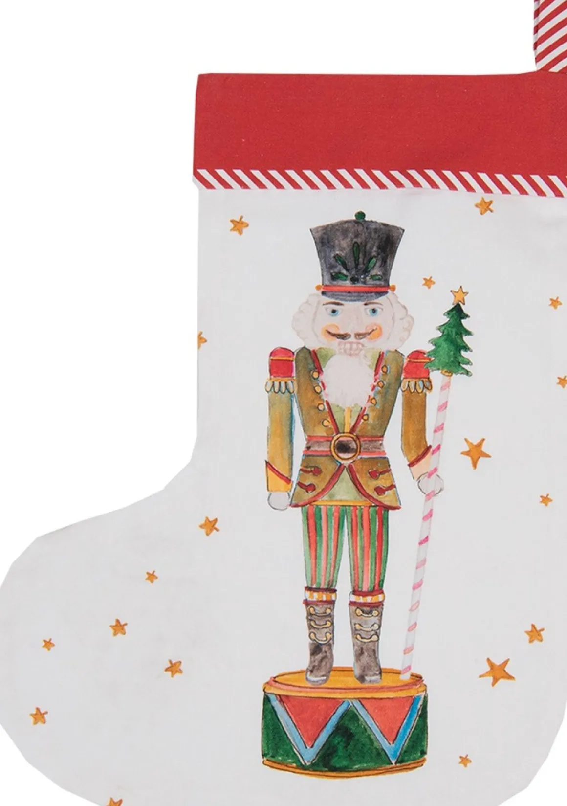 Clayre u0026 Eef Clayre & Eef Kerstsok Kerstsok 30X40 Cm Wit Rood Katoen Notenkraker Online