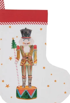 Clayre u0026 Eef Clayre & Eef Kerstsok Kerstsok 30X40 Cm Wit Rood Katoen Notenkraker Online