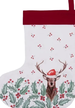Clayre u0026 Eef Clayre & Eef Kerstsok Kerstsok 30X40 Cm Wit Rood Katoen Sale
