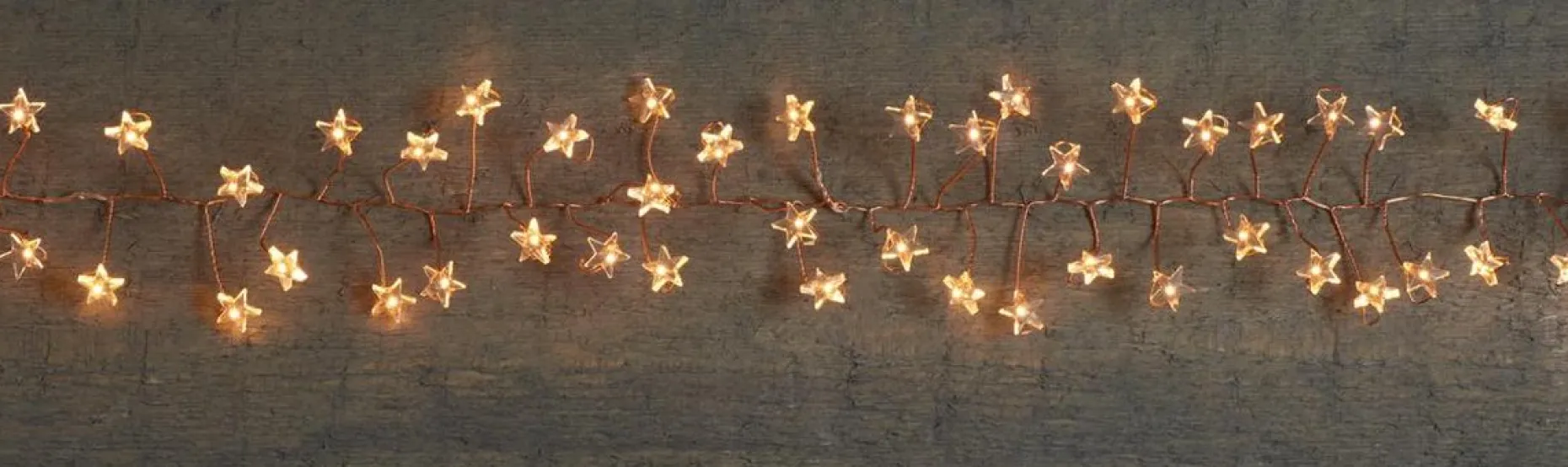 Anna's Collection Kerstlichtsnoeren^Cluster Draadverlichting Met Timer 100 Sterren Op Batterij Wit - Kerst Lichtsnoer Lichtdraad Met Sterren Lampjes