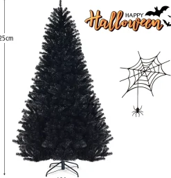 COAST™ Echte Kerstbomen^Coast Grote Kunstkerstboom Halloween - Zwart - 225 Cm