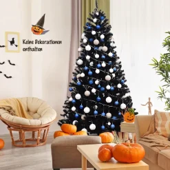 COAST™ Echte Kerstbomen^Coast Grote Kunstkerstboom Halloween - Zwart - 225 Cm