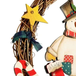 * Com-Four® Kerstkrans Gevlochten - Deurkrans