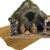 Merkloos Complete Houten Kerststal Inclusief Jozef, Maria En Jezus Beelden En Ondergrond - Kerststalletjes Cheap