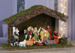 Merkloos Complete Kerststal Inclusief Kerststal Beelden 31 Cm Flash Sale