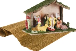 Merkloos Complete Kerststal Inclusief Beelden En Ondergrond - Kerststalletjes Discount