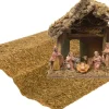 Merkloos Complete Kerststal Inclusief 8 Beelden En Ondergrond 27 Cm - Kerststallen Sale