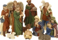 Merkloos Complete Kerststal Met Kerststal Beelden - 30 X 18 X 26 Cm - Hout/Mos/Polyresin Shop
