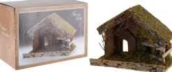 Merkloos Complete Kerststal Met 11X St Kerststal Beelden - 32 X 17 X 25 Cm - Hout/Polyresin Online