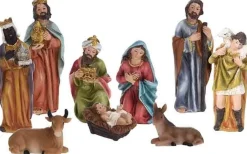 Merkloos Complete Kerststal Met 9X St Kerststal Beelden - 50 X 23 X 31 Cm -Hout/Polyresin Shop