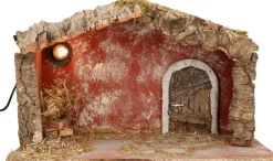 Merkloos Complete Verlichte Kerststal Met 8X St Kerststal Beelden - 39 X 20 X 24 Cm Shop