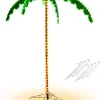 * Lichtslangen^Costway Led Lichtslang Palmboom - Kunstmatige Led - Verlichte Palmboom - 175X120X218Cm - Groen/Bruin