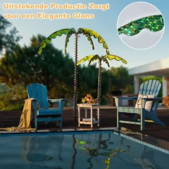* Lichtslangen^Costway Led Lichtslang Palmboom - Kunstmatige Led - Verlichte Palmboom - 175X120X218Cm - Groen/Bruin