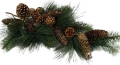 Dbt Krans-Guirlande Om Op Te Hangen Dennenappels Groen-Bruin-Naturel L 68 Cm Hot