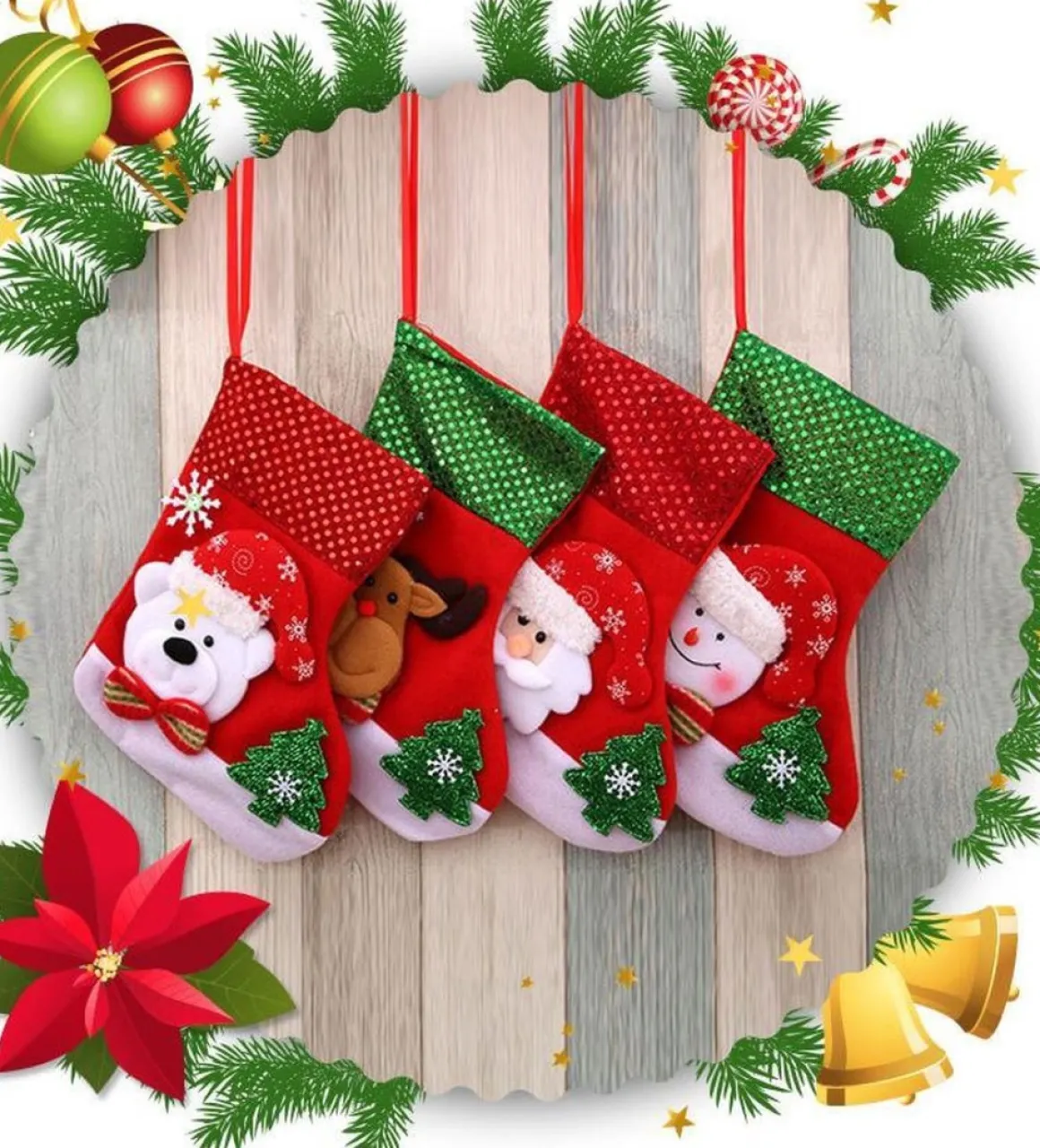 Merkloos Deardeer® Kerst Hangende Ornamenten Geschenkzakken Snoepzakjes - Kerstboomhanger, Kerstdecoratie Voor Kerstfeest Outlet
