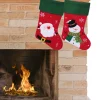 Merkloos Decoratie Kerstsokken - Set 2X St - Rood - Kerstman En Sneeuwpop- H45 Cm Fashion