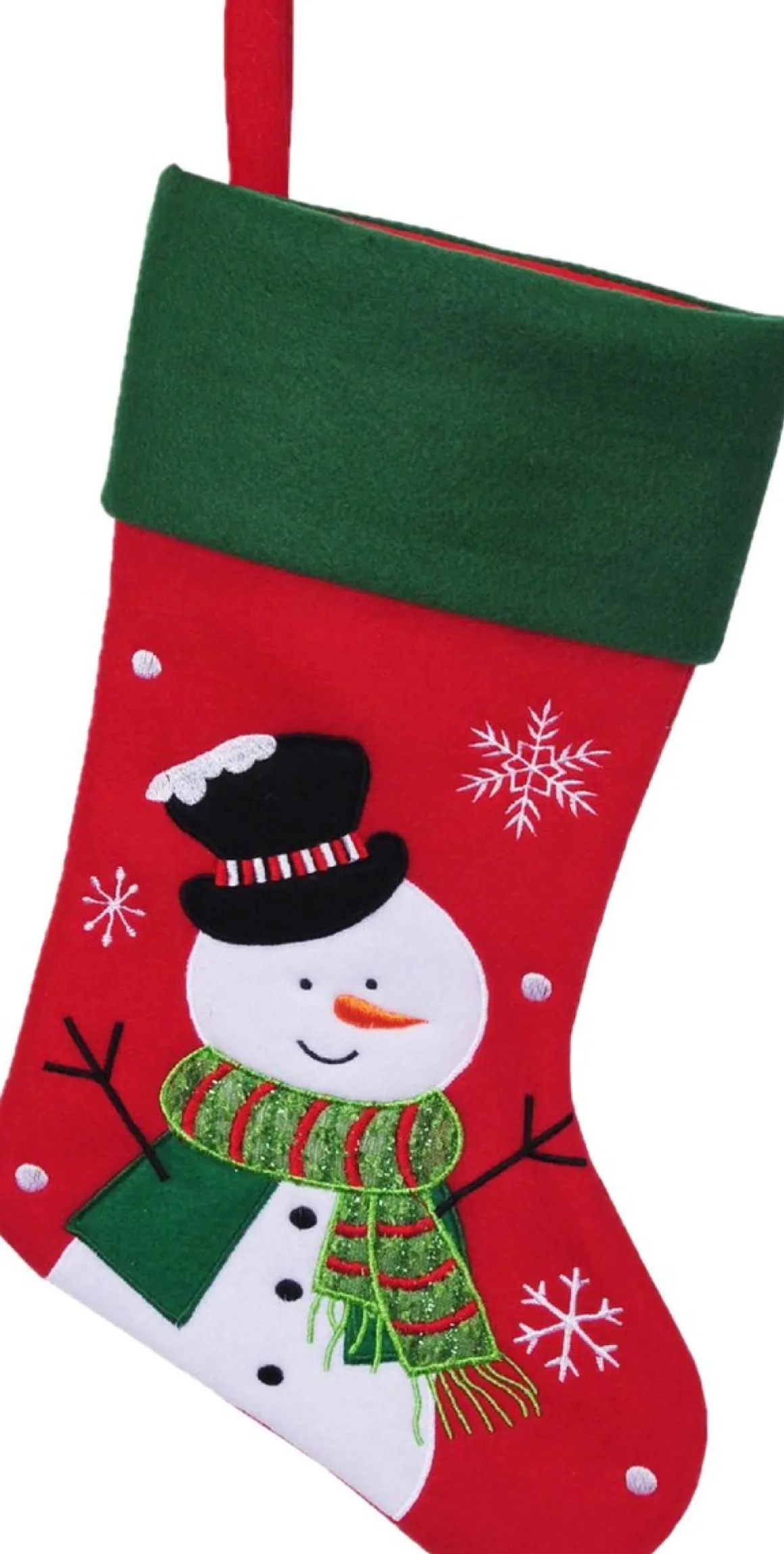 Merkloos Decoratie Kerstsokken - Set 2X St - Rood - Kerstman En Sneeuwpop- H45 Cm Fashion