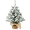 com-four Kerstboomstandaarden^Decoratieve Boom Met Decoratieve Sneeuw- En Dennentakken - Leuke Tafeldecoratie Voor De Adventstijd
