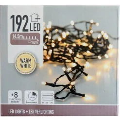 Merkloos Kerstboomverlichting^Decorativelighting Led Verlichting - 192 Led - Warm Wit 1450 Cm