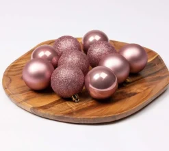 Decoris Kerstballen - 42 St - Glas Tinten Mix - 5-6-7 Cm Roze Outlet