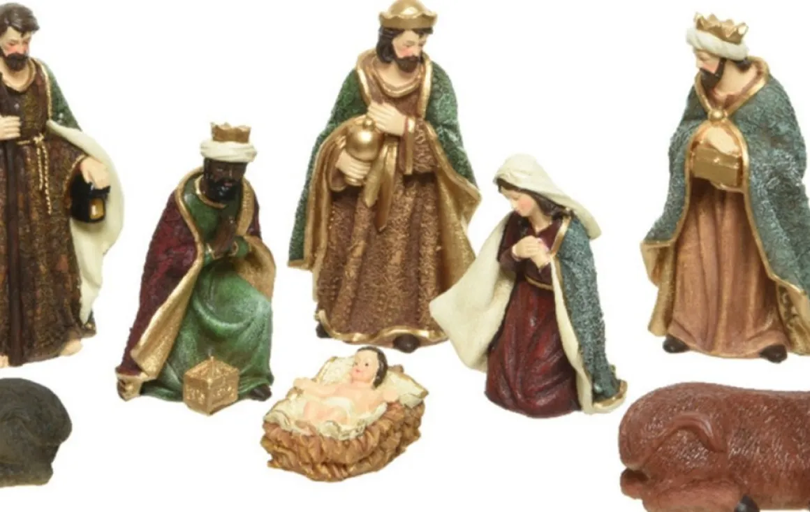 Decoris Kerststal Beelden/Kerstbeelden - 8X St -Tot 20 Cm -Polyresin Store