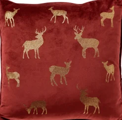 Merkloos Deer - Sierkussen 45X45 Cm Kerst Decoratie - Velvet Cheap