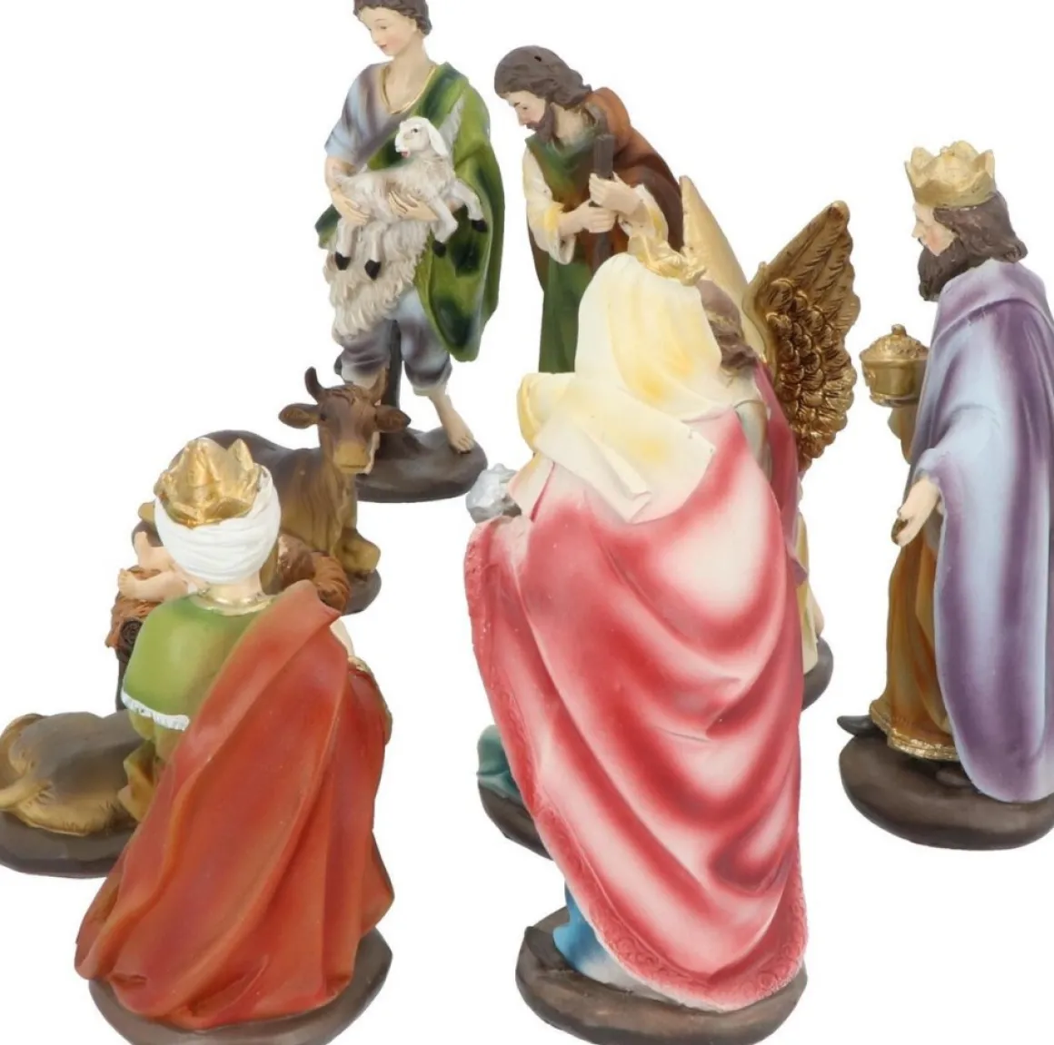 Merkloos 10-Delige Kerst Kribbe Figuren / Kerststal Set Polystone - 8 Tot 20 Cm Store