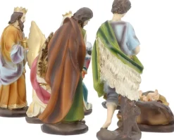 Merkloos 10-Delige Kerst Kribbe Figuren / Kerststal Set Polystone - 8 Tot 20 Cm Store