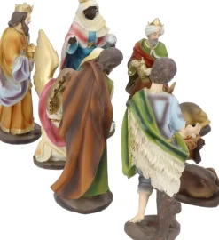 Merkloos 10-Delige Kerst Kribbe Figuren / Kerststal Set Polystone - 8 Tot 20 Cm Store