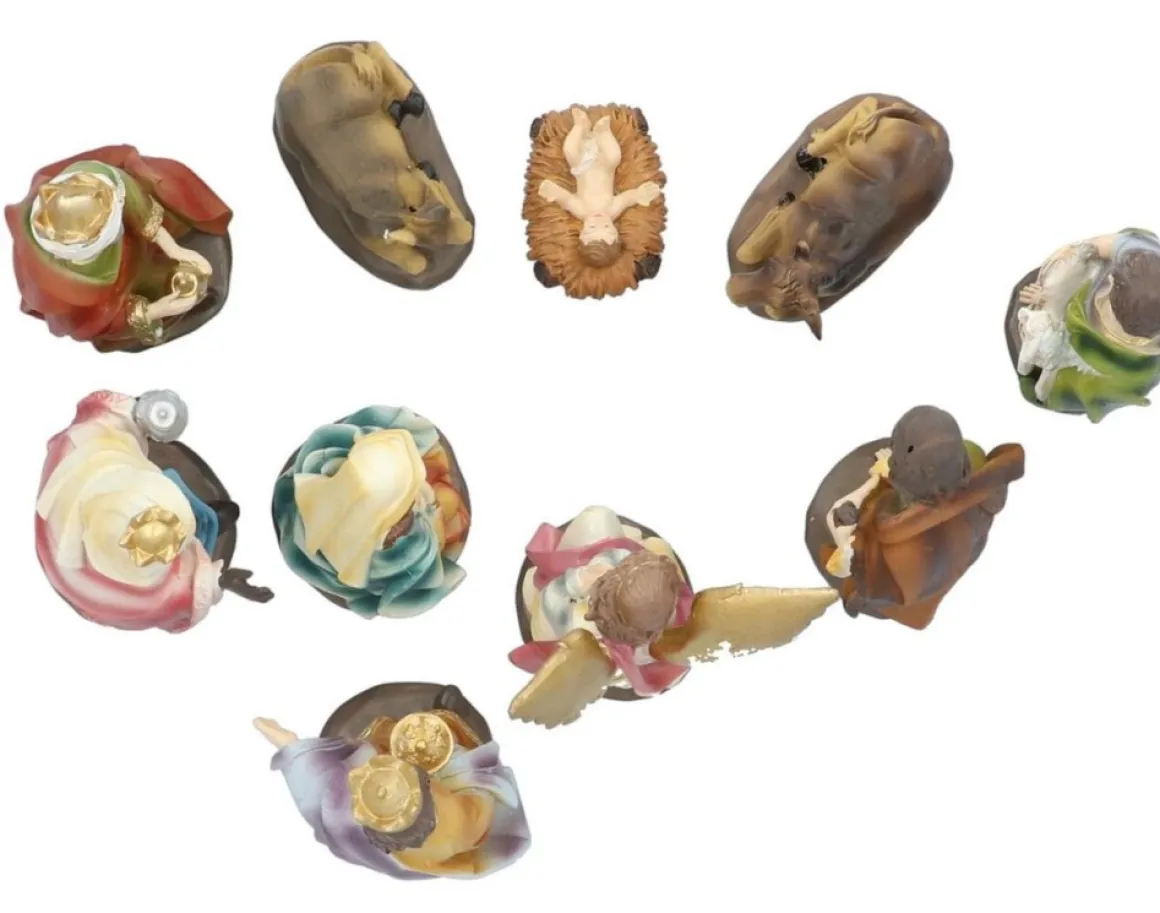 Merkloos 10-Delige Kerst Kribbe Figuren / Kerststal Set Polystone - 8 Tot 20 Cm Store