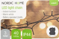 Deltaco Kerstlichtsnoeren^ Lgt-105 Led-Lichtlus Met Timerfunctie - Voor Binnen En Buiten - 3 Meter