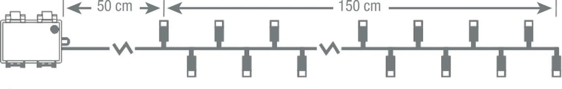 Deltaco Kerstlichtsnoeren^ Lgt-102 Led-Lichtlus Met Timerfunctie - Voor Binnen En Buiten - 1.5 Meter - Meerkleurig