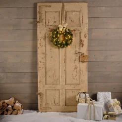 Merkloos Dennenkrans 40 Cm Met Verlichting - Deurkransen / Kerstkrans Fashion
