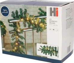 Hi Dennenslingers / Dennen Guirlandes Groen Met Verlichting 270 X 20 Cm - Kerstslingers / Dennen Slingers Fashion