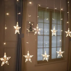 Dolami Lichtgordijnen^ Sterrengordijn Kerstverlichting - 2,6 Meter 8 Lichteffecten - Voor Binnen En Buiten