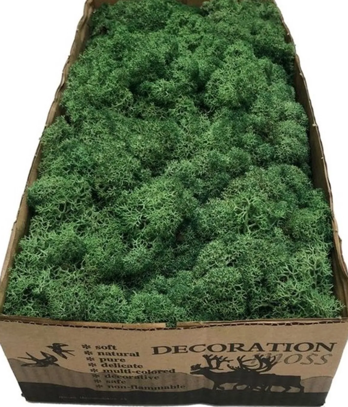 Ottou0027s Kerstaccessoires Doos Rendiermos Donkergroen (500 Gram) - Bloemstuk - Mosschilderij - Decoratie - Otto's Kerstaccessoires - Voordeelverpakking - Kerstdecoratie Sale
