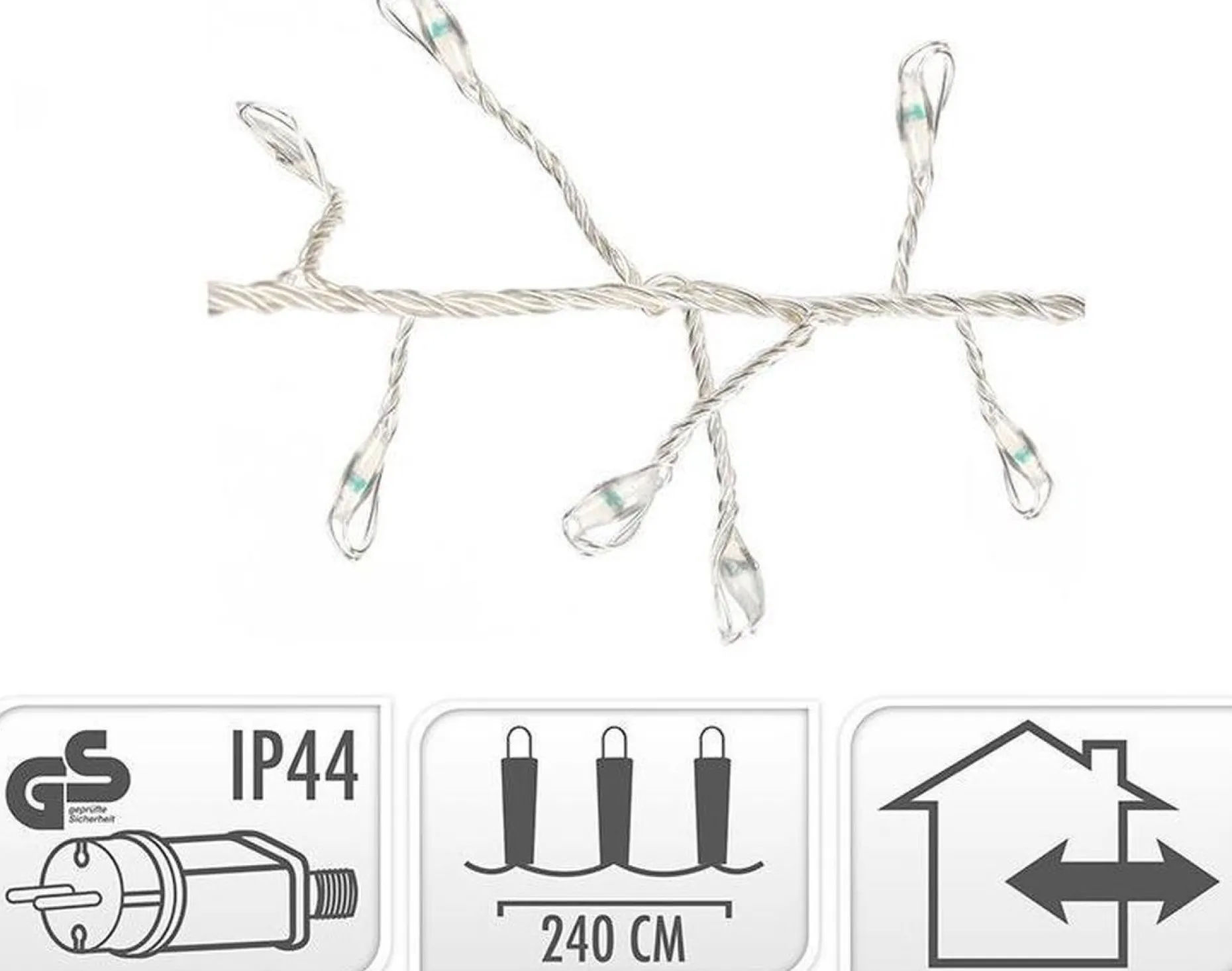 Merkloos Lichtslangen^Draad - Cluster - 240Led