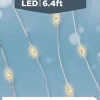 Lumineo Kerstlichtsnoeren^Draadverlichting Zilverdraad 40 Warm Witte Lampjes - 1195 Cm - Kerstverlichting Lichtsnoeren Op Batterijen
