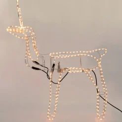 DecorativeLIghting Verlichte Kerstfiguren^3D Rendier Lichtslang Met Draaiende Kop (90Cmx86Cm)Decorative Lighting