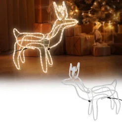DecorativeLIghting Verlichte Kerstfiguren^3D Rendier Lichtslang Met (216 Lampjes)Decorative Lighting