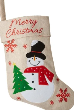 Tectake Dressforfun - Sint-Niklaaslaarzen In Jutelook Met Sneeuwmanmotief - Verkleedkleding Kostuum Halloween Verkleden Feestkleding Carnavalskleding Carnaval Feestkledij Partykleding - 303317 Cheap