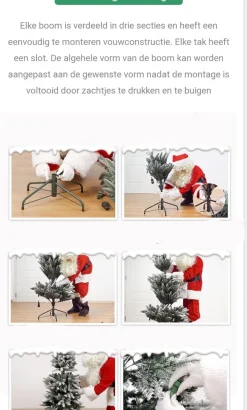 Zilverspar Kunstkerstbomen^Edelspar Kunstkerstboom Met Sneeuw En Warmwitte Verlichting 210Cm - Kerstboom Met Witte Sneeuw En Led Lampjes - Kunstboom - Brandwerend - Kunstboom - Kerstversiering - Kerstboomverlichting - Kerstboomstandaard - Kerstboom Met Led