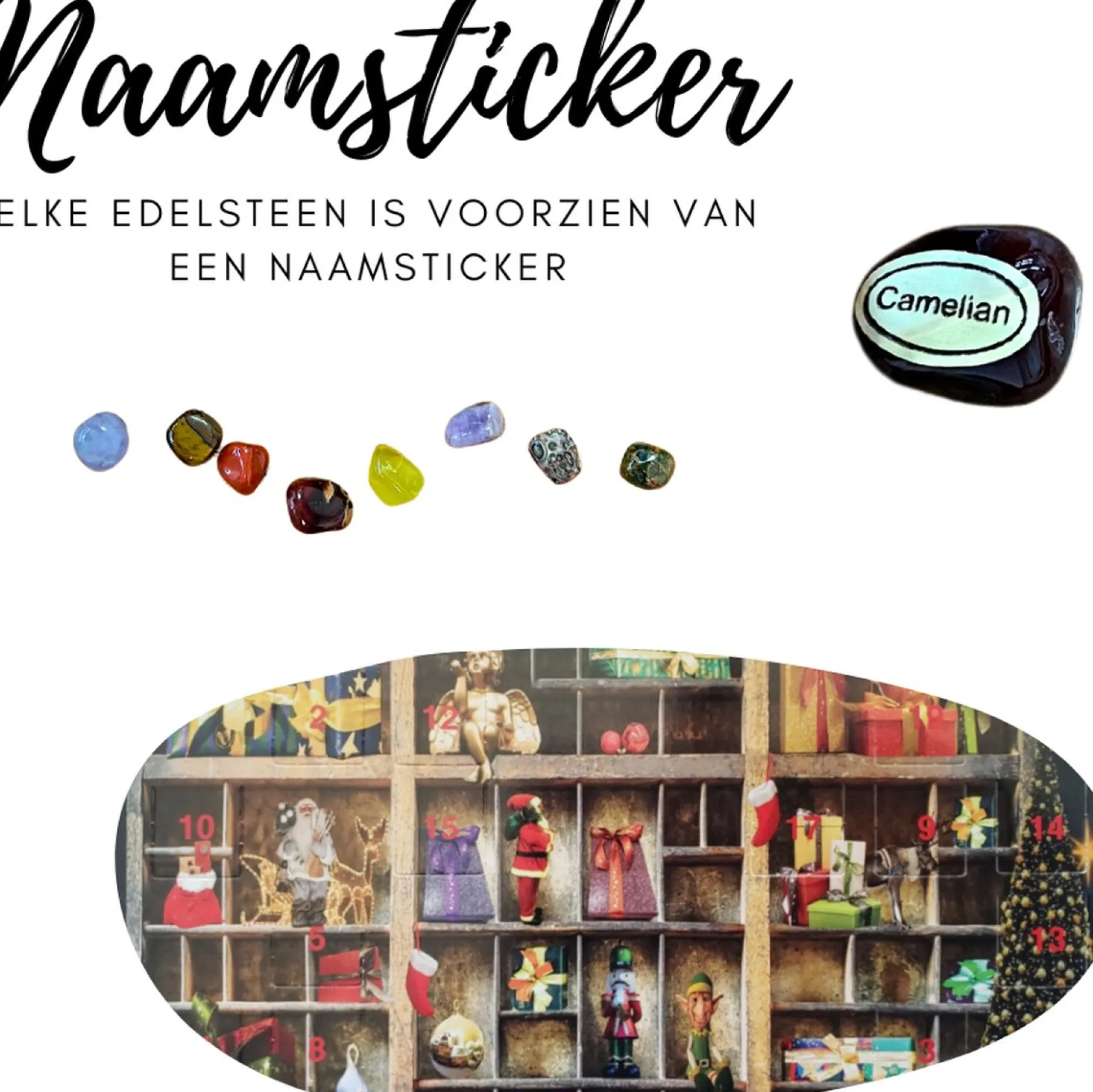 Fop en Bij Adventskalenders^Edelstenen Adventskalender 2023 - A5 Formaat 3 - Kerstmis Cadeautje Voor Kinderen En Volwassenen - Vrouw En Vriendin Adventskalender A5 Variant 3