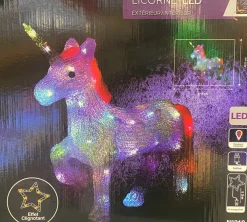 Fééric Lights and Christmas® Verlichte Kerstfiguren^Eenhoorn Unicorn Buitenverlichting 40 Led