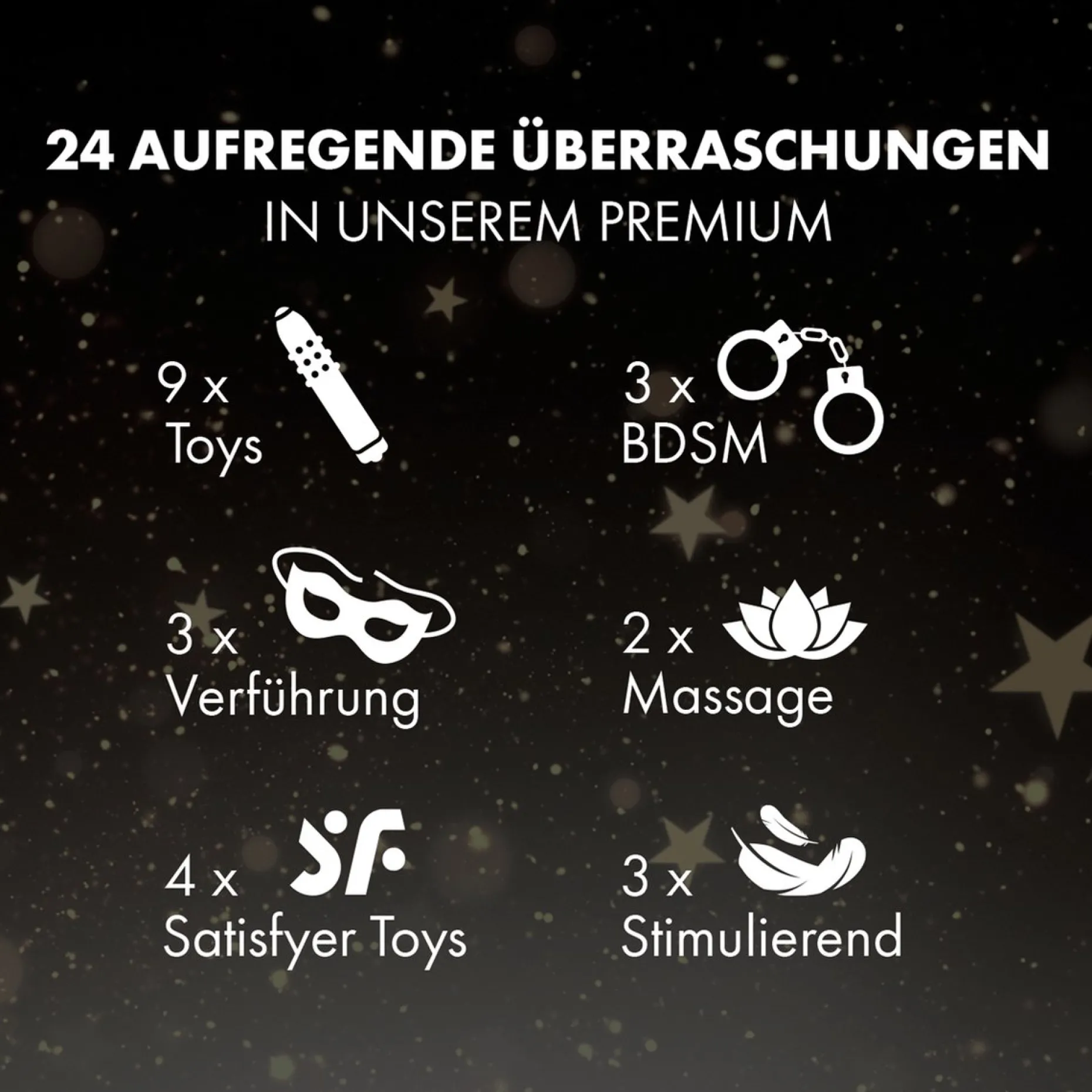 EIS Adventskalenders^ Premium Erotische Adventskalender 2023 Voor Singles En Koppels, 24 Sensuele Luxe Sekscadeaus Incl. Satisfyer App Toy En Andere Satisfyer Toys, Erotische Verrassingen, Goederenwaarde 1000€