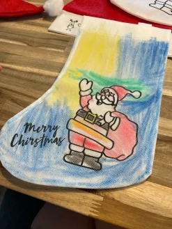 eizook - 2 Stuks Kerst Sok - Christmas Stocking - Inkleuren Met Waskrijtjes Clearance