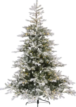 Everlands Kunstkerstbomen^ Grandis Fir Prelit Snowy Groen - Kerstboom - O152Xh210 Cm 550 Led